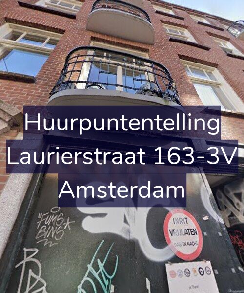 Foto gevel Huurpuntentelling voor Laurierstraat 163-3V, Amsterdam