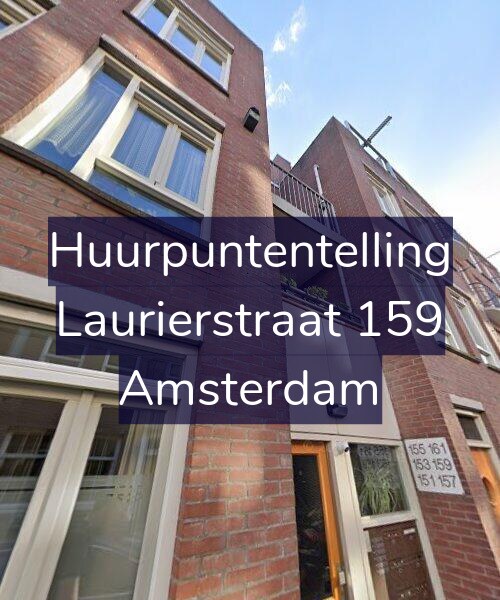 Foto gevel Huurpuntentelling voor Laurierstraat 159, Amsterdam