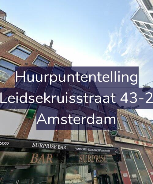 Foto gevel Huurpuntentelling voor Leidsekruisstraat 43-2, Amsterdam
