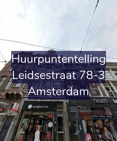 Foto gevel Huurpuntentelling voor Leidsestraat 78-3, Amsterdam