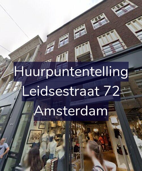 Foto gevel Huurpuntentelling voor Leidsestraat 72, Amsterdam