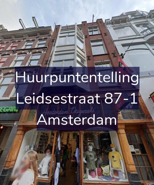 Foto gevel Huurpuntentelling voor Leidsestraat 87-1, Amsterdam