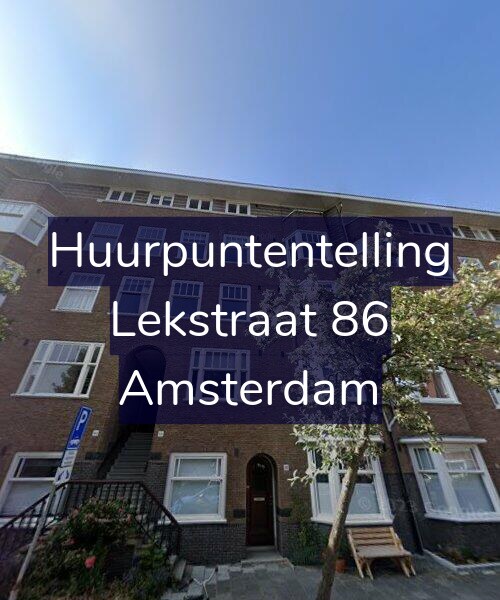 Foto gevel Huurpuntentelling voor Lekstraat 86, Amsterdam