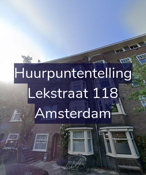 Foto gevel Huurpuntentelling voor Lekstraat 118, Amsterdam