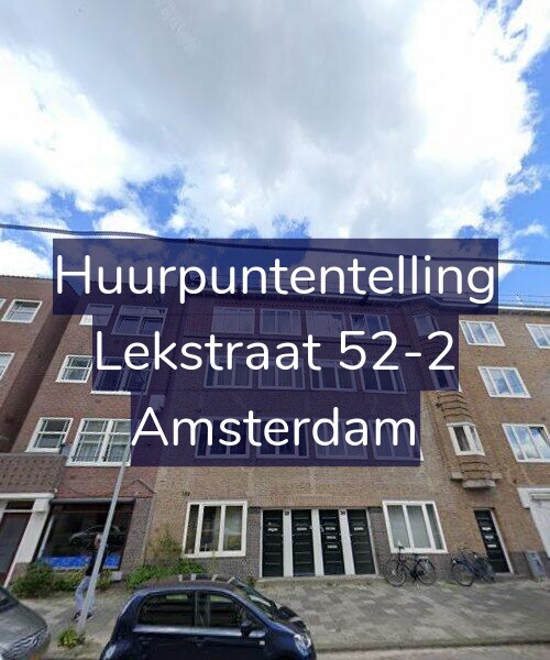Foto gevel Huurpuntentelling voor Lekstraat 52-2, Amsterdam