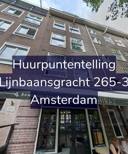 Foto gevel Huurpuntentelling voor Lijnbaansgracht 265-3, Amsterdam