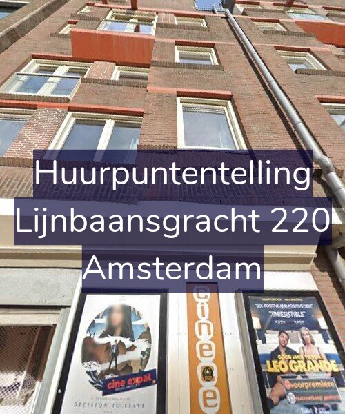 Foto gevel Huurpuntentelling voor Lijnbaansgracht 220, Amsterdam