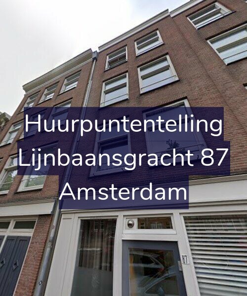 Foto gevel Huurpuntentelling voor Lijnbaansgracht 87, Amsterdam