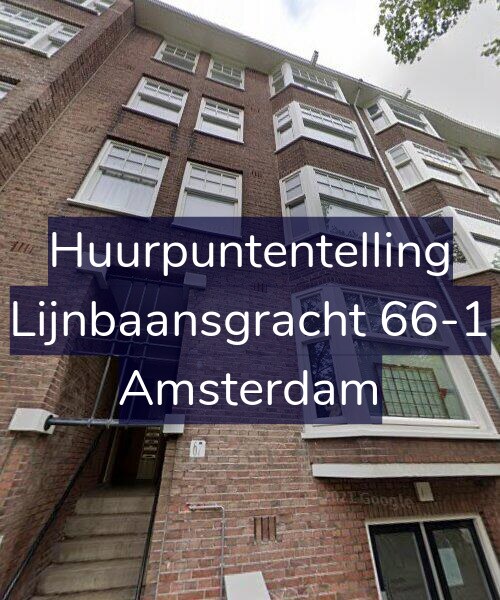 Foto gevel Huurpuntentelling voor Lijnbaansgracht 66-1, Amsterdam