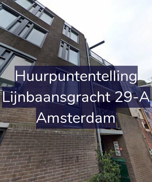 Foto gevel Huurpuntentelling voor Lijnbaansgracht 29-A, Amsterdam
