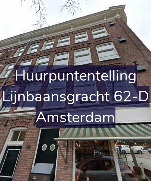 Foto gevel Huurpuntentelling voor Lijnbaansgracht 62-D, Amsterdam