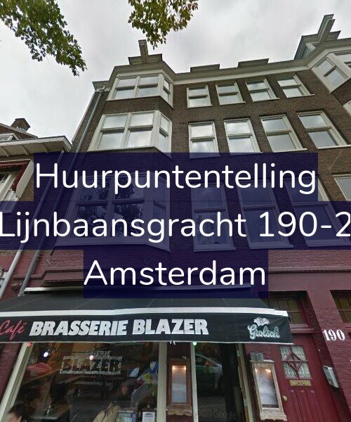 Foto gevel Huurpuntentelling voor Lijnbaansgracht 190-2, Amsterdam