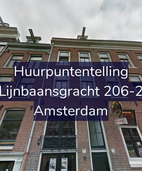 Foto gevel Huurpuntentelling voor Lijnbaansgracht 206-2, Amsterdam