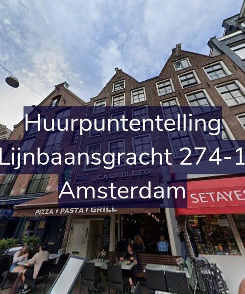 Foto gevel Huurpuntentelling voor Lijnbaansgracht 274-1, Amsterdam