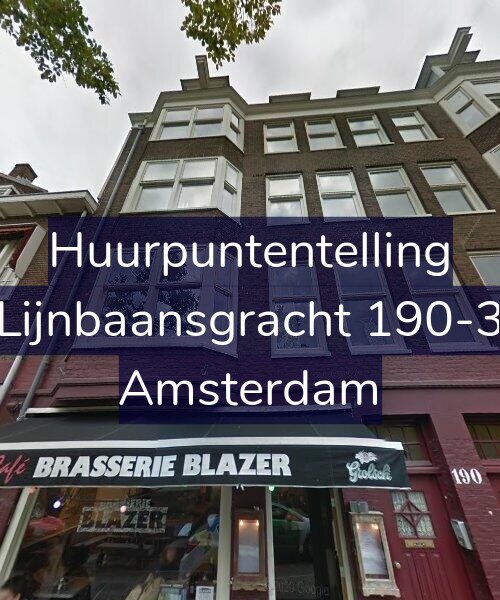 Foto gevel Huurpuntentelling voor Lijnbaansgracht 190-3, Amsterdam