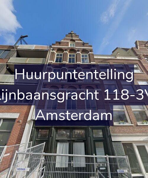 Foto gevel Huurpuntentelling voor Lijnbaansgracht 118-3V, Amsterdam