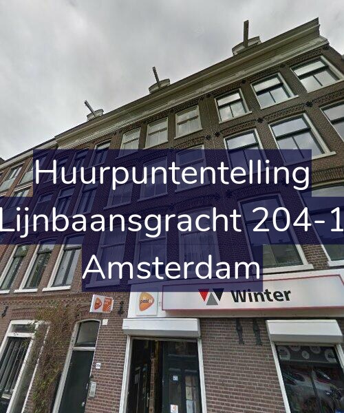 Foto gevel Huurpuntentelling voor Lijnbaansgracht 204-1, Amsterdam