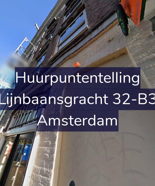 Foto gevel Huurpuntentelling voor Lijnbaansgracht 32-B3, Amsterdam