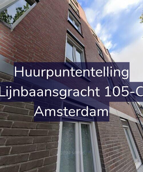 Foto gevel Huurpuntentelling voor Lijnbaansgracht 105-C, Amsterdam