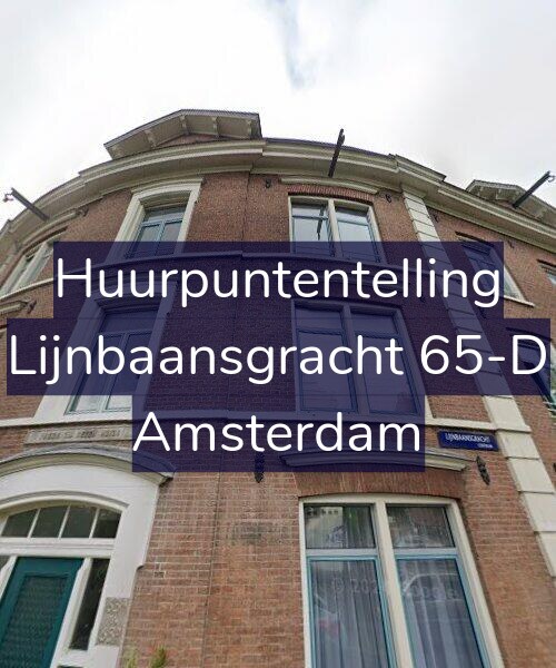 Foto gevel Huurpuntentelling voor Lijnbaansgracht 65-D, Amsterdam