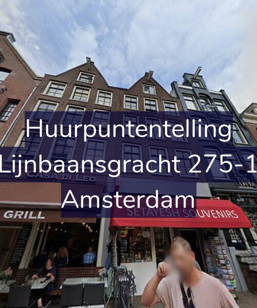 Foto gevel Huurpuntentelling voor Lijnbaansgracht 275-1, Amsterdam