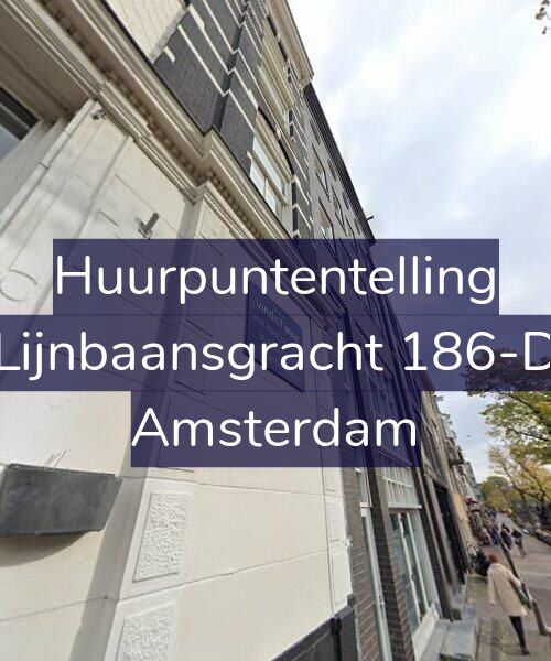 Foto gevel Huurpuntentelling voor Lijnbaansgracht 186-D, Amsterdam