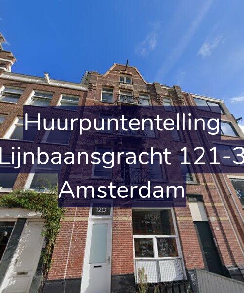 Foto gevel Huurpuntentelling voor Lijnbaansgracht 121-3, Amsterdam