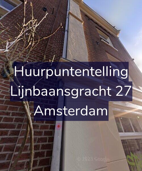 Foto gevel Huurpuntentelling voor Lijnbaansgracht 27, Amsterdam