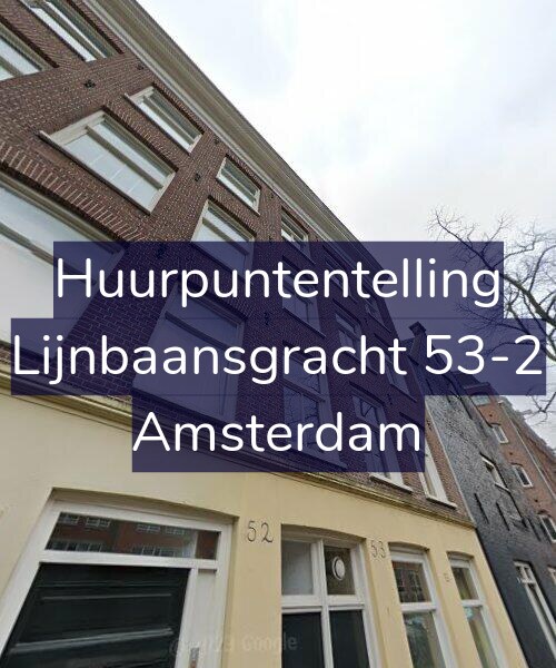 Foto gevel Huurpuntentelling voor Lijnbaansgracht 53-2, Amsterdam