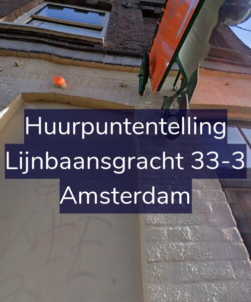 Foto gevel Huurpuntentelling voor Lijnbaansgracht 33-3, Amsterdam