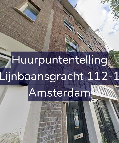 Foto gevel Huurpuntentelling voor Lijnbaansgracht 112-1, Amsterdam