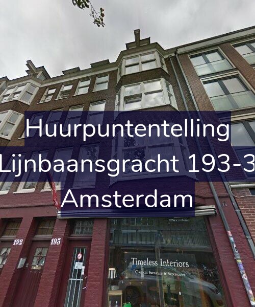 Foto gevel Huurpuntentelling voor Lijnbaansgracht 193-3, Amsterdam