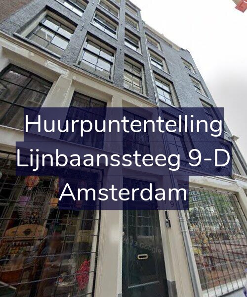 Foto gevel Huurpuntentelling voor Lijnbaanssteeg 9-D, Amsterdam