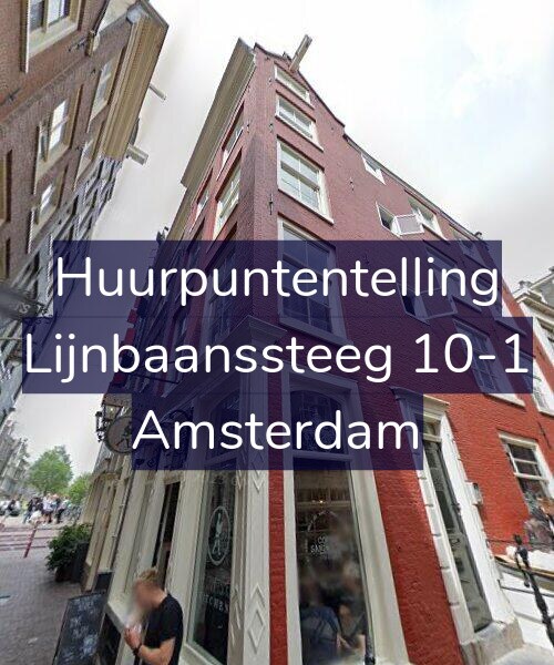 Foto gevel Huurpuntentelling voor Lijnbaanssteeg 10-1, Amsterdam
