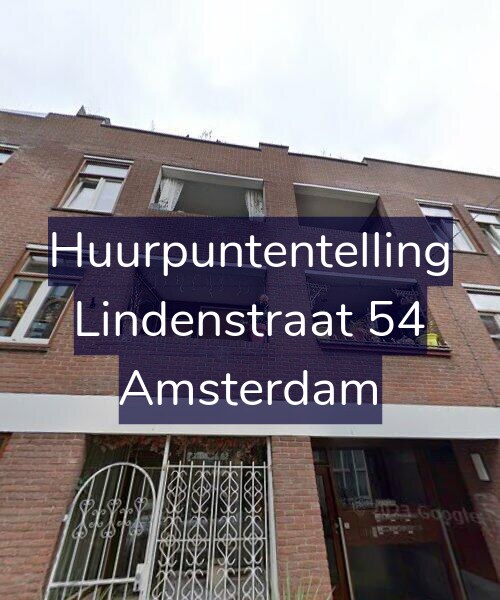 Foto gevel Huurpuntentelling voor Lindenstraat 54, Amsterdam