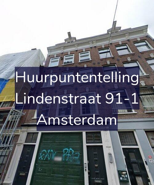 Foto gevel Huurpuntentelling voor Lindenstraat 91-1, Amsterdam