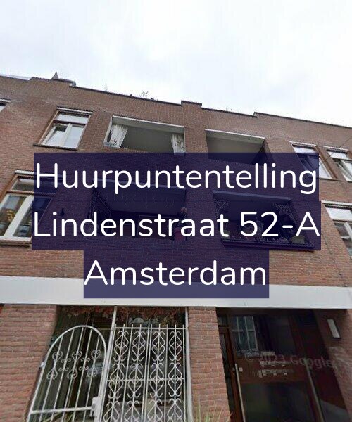 Foto gevel Huurpuntentelling voor Lindenstraat 52-A, Amsterdam