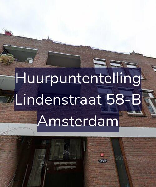 Foto gevel Huurpuntentelling voor Lindenstraat 58-B, Amsterdam