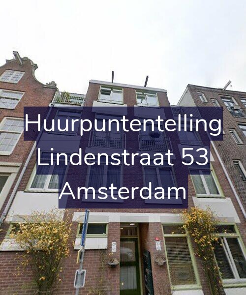 Foto gevel Huurpuntentelling voor Lindenstraat 53, Amsterdam