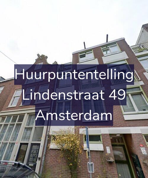 Foto gevel Huurpuntentelling voor Lindenstraat 49, Amsterdam