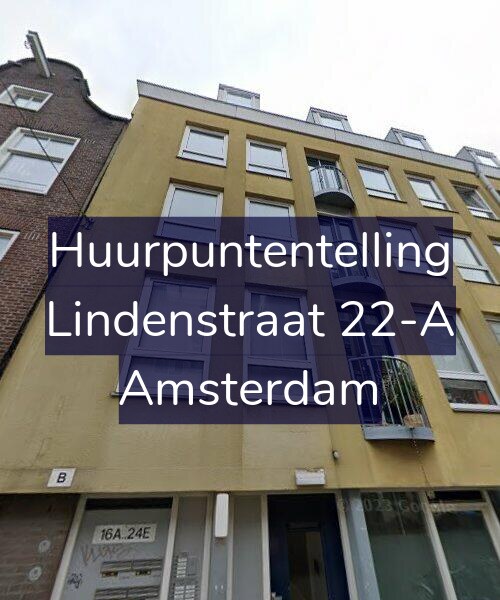 Foto gevel Huurpuntentelling voor Lindenstraat 22-A, Amsterdam