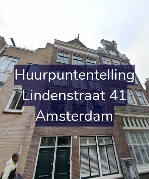 Foto gevel Huurpuntentelling voor Lindenstraat 41, Amsterdam