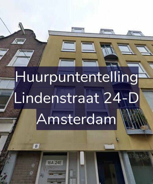 Foto gevel Huurpuntentelling voor Lindenstraat 24-D, Amsterdam