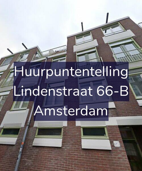 Foto gevel Huurpuntentelling voor Lindenstraat 66-B, Amsterdam