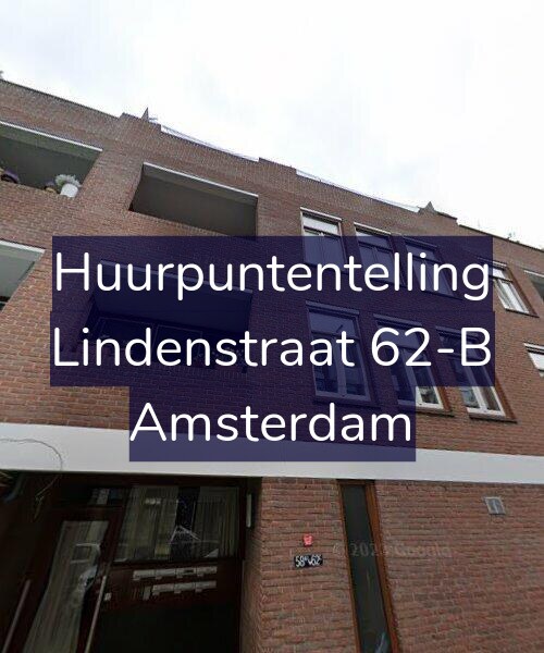 Foto gevel Huurpuntentelling voor Lindenstraat 62-B, Amsterdam
