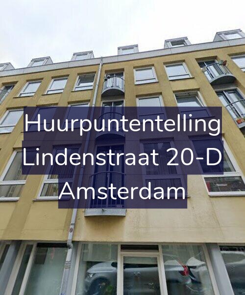 Foto gevel Huurpuntentelling voor Lindenstraat 20-D, Amsterdam