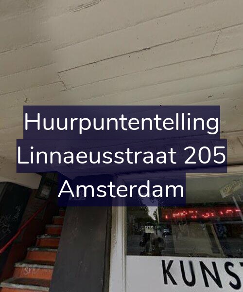 Foto gevel Huurpuntentelling voor Linnaeusstraat 205, Amsterdam