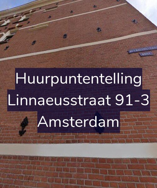 Foto gevel Huurpuntentelling voor Linnaeusstraat 91-3, Amsterdam