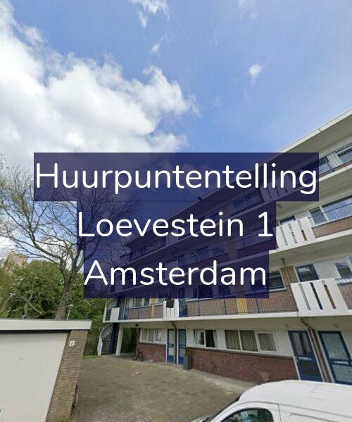 Foto gevel Huurpuntentelling voor Loevestein 1, Amsterdam