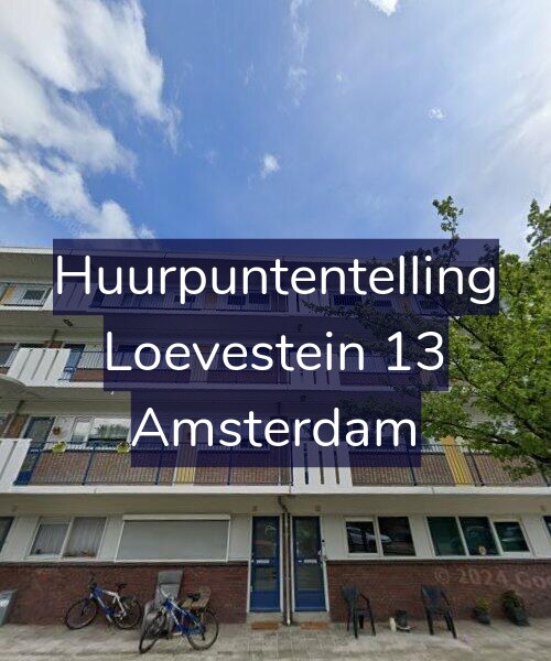 Foto gevel Huurpuntentelling voor Loevestein 13, Amsterdam